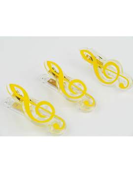 Clip g-clef yellow 7cm