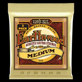 Ernie Ball: Earthwood 80/20 Bronze (3 Set Pack)