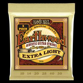 Ernie Ball: Earthwood 80/20 Bronze (3 Set Pack)