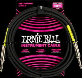 Ernie Ball 15ft Pvc Strt-strt Black