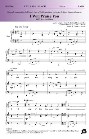 Glenn A. Pickett: I Will Praise You