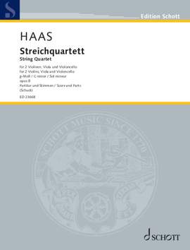 Haas, J: Streichquartett G minor op. 8
