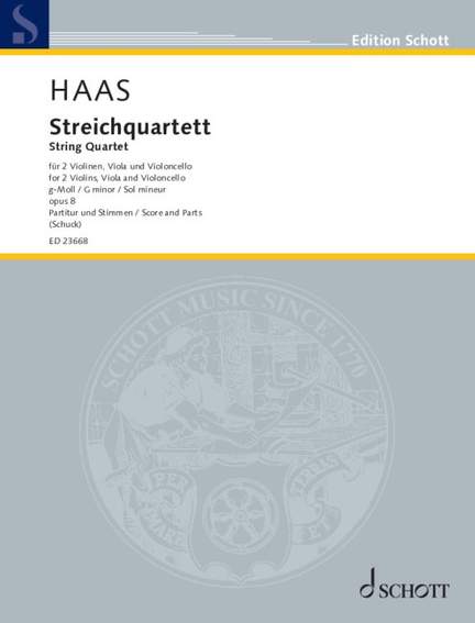 Haas, J: String quartet G minor op. 8