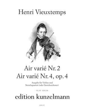 Vieuxtemps, Henri: Airs variés Nr. 2 & Nr. 4, Op. 4