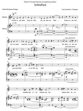 Landwehr von Pragenau, Lutz: Vier Lieder nach Gedichten von Selma Meerbaum-Eisinger