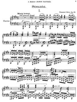 Moór, Emanuel: Sonate op. 60 for piano solo
