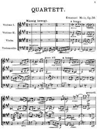 Moór, Emanuel: String Quartet op. 59 for two violins, viola and cello