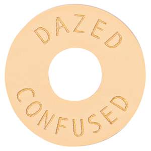Joe doe poker chip in aged white - dazed - confused