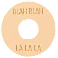 Joe doe poker chip in aged white - blah - lalala