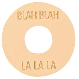 Joe doe poker chip in aged white - blah - lalala