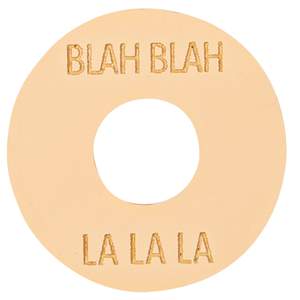 Joe doe poker chip in aged white - blah - lalala