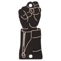 Joe doe truss rod cover in aged black - fist bump