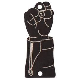 Joe doe truss rod cover in aged black - fist bump