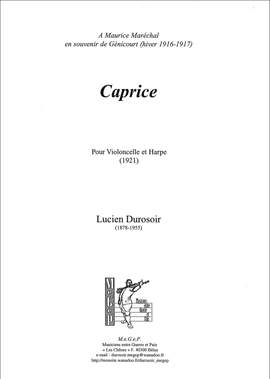 Durosoir, Lucien: Caprice, pour violoncelle et harpe