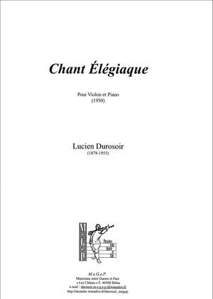 Durosoir, Lucien: Chant élégiaque, pour violon et piano