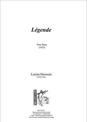 Durosoir, Lucien: Légende, pour piano