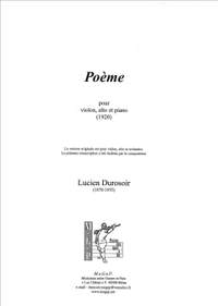 Durosoir, Lucien: Poème, pour violon, alto et piano