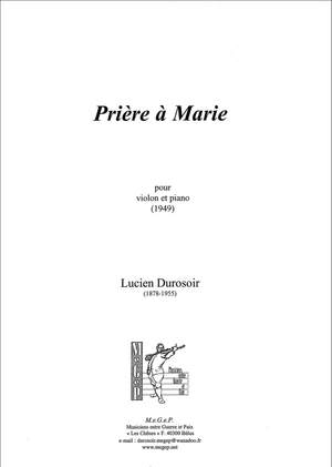 Durosoir, Lucien: Prière à Marie, pour violon et piano