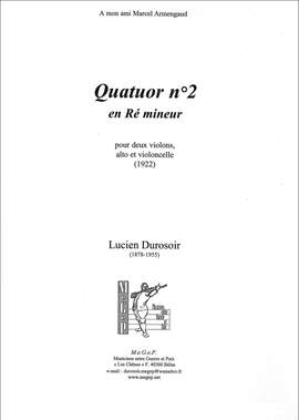 Durosoir, Lucien: Quatuor n° 2, en ré mineur