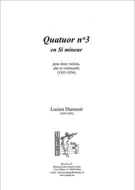 Durosoir, Lucien: Quatuor n° 3, en si mineur