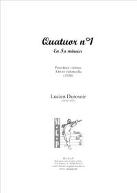 Durosoir, Lucien: Quatuor n°1, en fa mineur