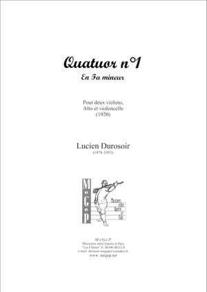 Durosoir, Lucien: Quatuor n°1, en fa mineur