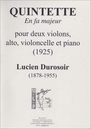 Durosoir, Lucien: Quintette en fa majeur pour cordes et piano