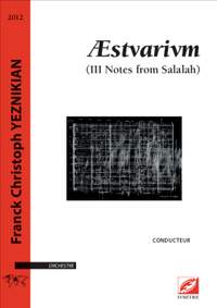 Yeznikian, Franck Christoph: Æstvarivm. III Notes from Salalah