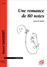Sauguet, Henri: Une romance de 80 notes, pour le violon