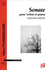 Sturzenegger, Hans: Sonate pour violon et piano, en fa dièse mineur