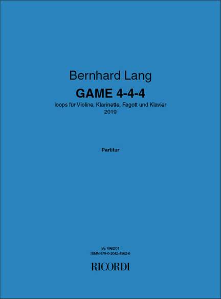 Bernhard Lang: Game 4-4-4