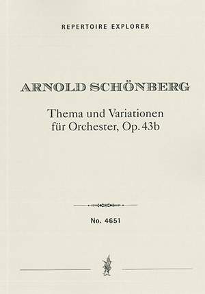 Schönberg, Arnold: Theme and Variations Op.43b for orchestra