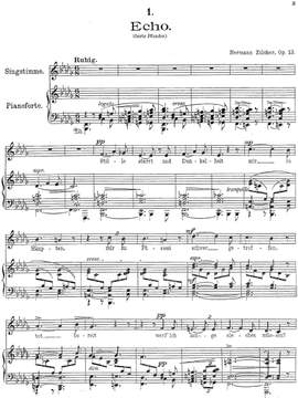 Zilcher, Hermann: Vier Lieder op. 13 for voice and piano