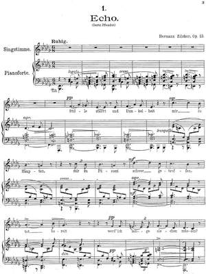 Zilcher, Hermann: Vier Lieder op. 13 for voice and piano