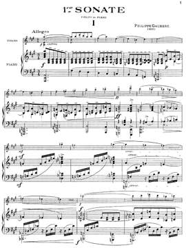 Gaubert, Philippe: Sonate for violin and piano