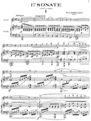 Gaubert, Philippe: Sonate for violin and piano