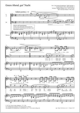 Domke, Christian: Guten Abend, gut' Nacht (E flat major)