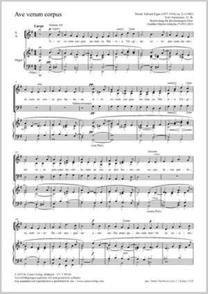 Elgar, Edward: Ave verum corpus, Op. 2/1 (G major)