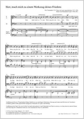 Kropf, Karl Bernhardin: Herr, mach mich zum Werkzeug deines Friedens (D major)