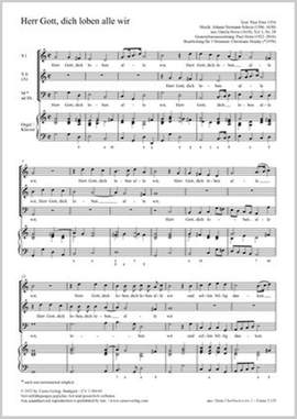 Schein, Johann Hermann: Herr Gott, dich loben alle wir (G major)