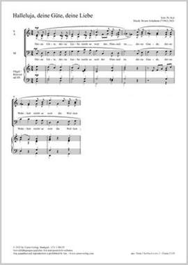 Schuhenn, Reiner: Halleluja, deine Güte, deine Liebe (C major)