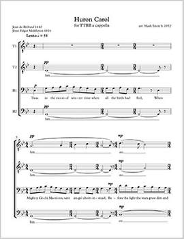 Sirett, Mark: Huron Carol (G minor)