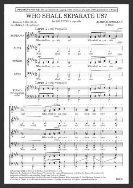 MacMillan, J: Who Shall Separate Us?