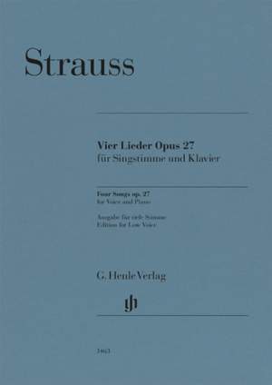 Strauss, R: Vier Lieder, Op. 27