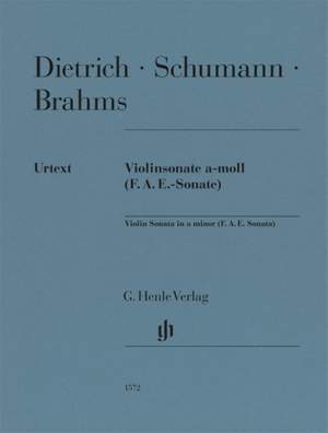Dietrich/Schumann/Brahms: Violin Sonata in A minor (F. A. E. Sonata)
