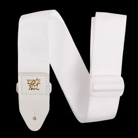 Ernie Ball Strap Polypro White & White