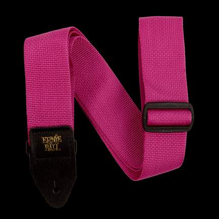 Ernie Ball Strap Polypro Raspberry & Black