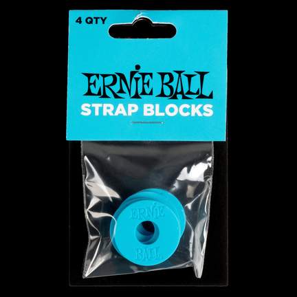 Ernie Ball Strap Blocks 4pk Blue