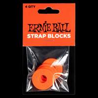 Ernie Ball Strap Blocks 4pk Red