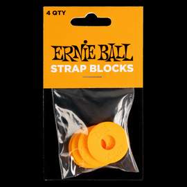 Ernie Ball Strap Blocks 4pk Orange